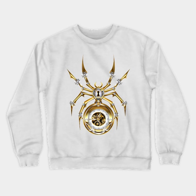 Spider with Clock ( Steampunk) Crewneck Sweatshirt by Blackmoon9